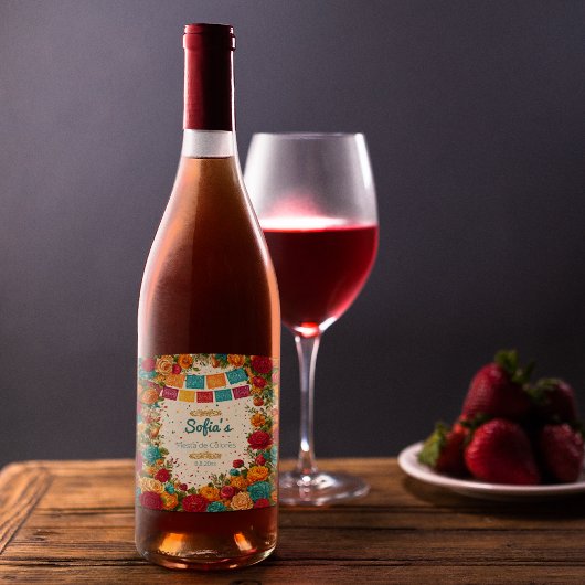 Fiesta de Colores Quinceanera, Brauch Weinetikett