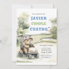 Fiesta de Cumpleaños de Golf para Niño Einladung