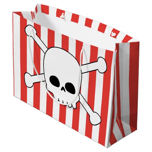 Fiesta de cumpleaños pirata, bolsa con calavera große geschenktüte (Rückseite Schrägansicht)
