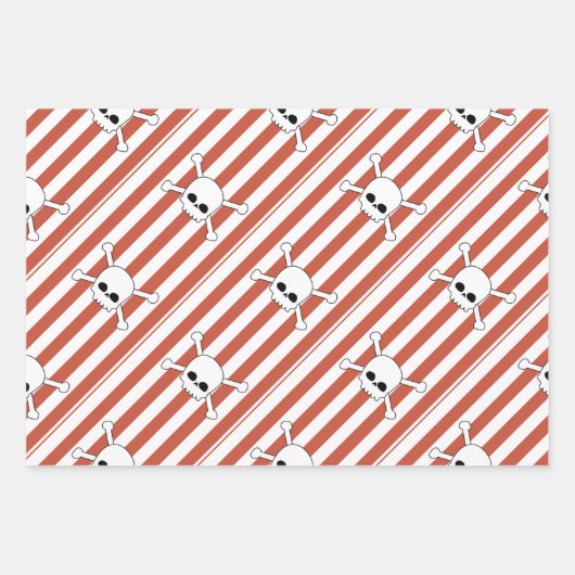 fiesta de cumpleaños pirata con calaveras geschenkpapier set (Vorderseite)