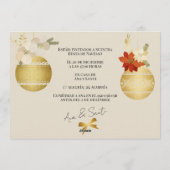 Fiesta de Navidad Elegante Decorada Einladung (Rückseite)
