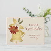 Fiesta de Navidad Elegante Decorada Einladung (Stehend Vorderseite)