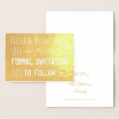 Fiesta de Quinceañera Save the Date Folienkarte (Anzeige)