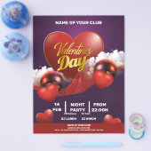 Fiesta de Valentines Red Hearts Flyer (Einzeln)