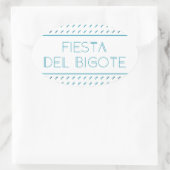 Fiesta Del Bigote Ovaler Aufkleber (Tasche)