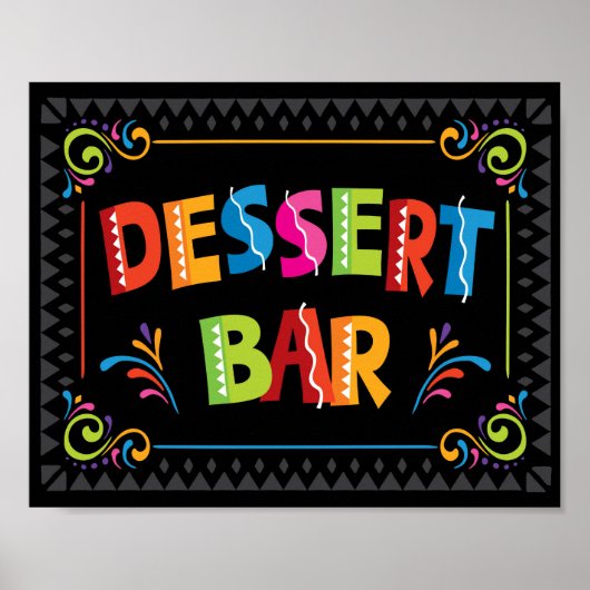 Fiesta DESSERT BAR Party signieren Poster (Vorne)