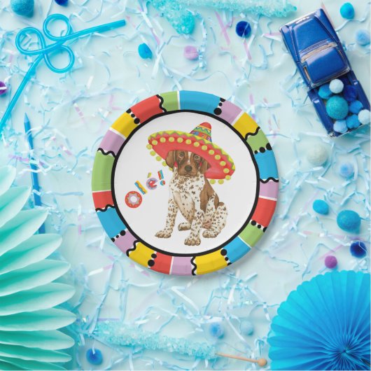 Fiesta-deutscher kurzhaariger Zeiger Pappteller (Party)