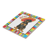 Fiesta Doberman Pinscher Keramik Tile Fliese (Seite)