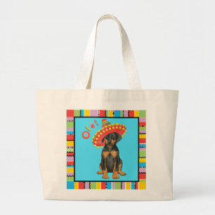 Fiesta Doberman Pinscher Large Tote Bag Jumbo Stoffbeutel