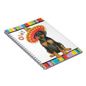 Fiesta Doberman Pinscher Notebook Notizblock (Rechte Seite)