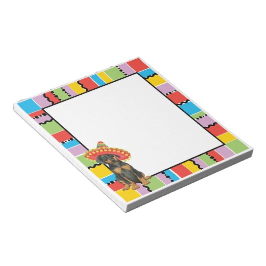 Fiesta Doberman Pinscher Notepad Notizblock (angewinkelt)