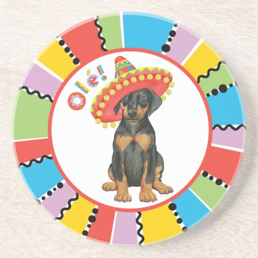 Fiesta Doberman Pinscher Untersetzer (Vorne)