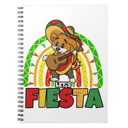 Fiesta Dog lasse Notizblock (Vorderseite)