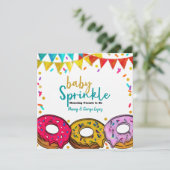 Fiesta Donuts Baby Sprinkle Dusche Feier Einladung (Stehend Vorderseite)