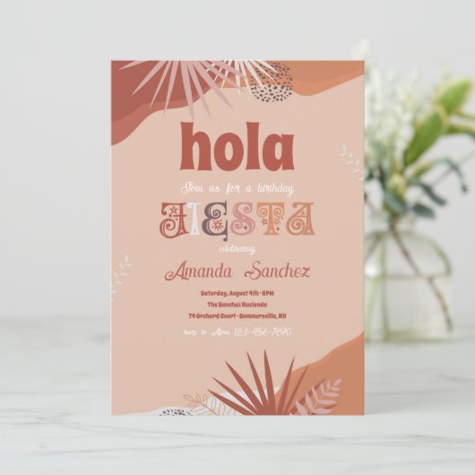 Fiesta Einladung (Stehend Vorderseite)