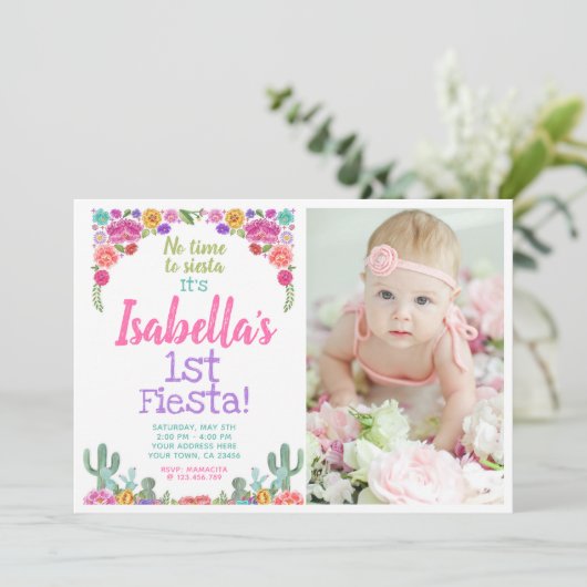 Fiesta Einladung (Stehend Vorderseite)