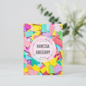 "Fiesta" - Einladung der Partei für Flächenbeförde Postkarte (Stehend Vorderseite)