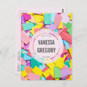 "Fiesta" - Einladung der Partei für Flächenbeförde Postkarte (Vorne/Hinten)