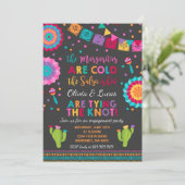 Fiesta Engagement Party Einladung Mexikanisches Pa (Stehend Vorderseite)