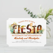 Fiesta Engagement Party Einladung Mexikanisches Pa (Stehend Vorderseite)