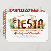 Fiesta Engagement Party Einladung Mexikanisches Pa (Vorne/Hinten)