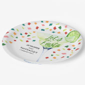 Fiesta Engagement Party Paper Napkins Pappteller (Schrägansicht)