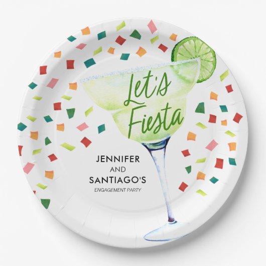 Fiesta Engagement Party Paper Napkins Pappteller (Vorderseite)