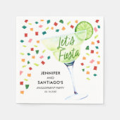 Fiesta Engagement Party Paper Napkins Serviette (Vorderseite)