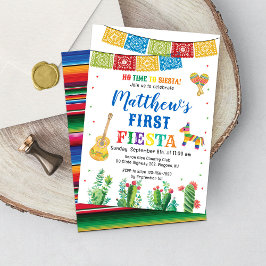 Fiesta Erster Geburtstag Einladung Boy
