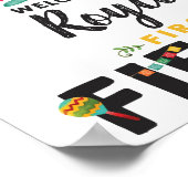 Fiesta Erstgeburtstag Begrüßungszeichen Poster (Ecke)