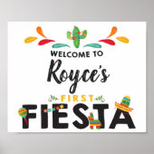 Fiesta Erstgeburtstag Begrüßungszeichen Poster (Vorne)