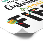 Fiesta Erstgeburtstag Begrüßungszeichen Poster (Ecke)