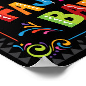 Fiesta FAJITA BAR Party Signa Print Poster (Ecke)