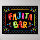 Fiesta FAJITA BAR Party Signa Print Poster (Vorne)
