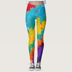 Fiesta-Farbe Farbspritzer Bunte Spritzer Leggings