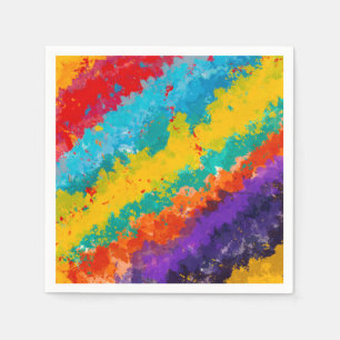Fiesta-Farbe Farbspritzer Bunte Spritzer Party Serviette