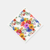 Fiesta farbenfrohe Blume Mexican Wedding Verlobung Serviette (Ecke)