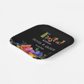 Fiesta farbenfrohe Hochzeit der Wasserfarben Pappteller (Gewinkelt)