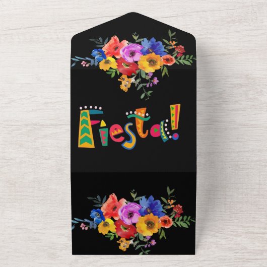 Fiesta farbenfroher Polterabend All In One Einladung (Außenbereich)