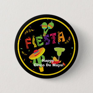 Fiesta-Feier Cinco De Mayo Party Pin BUTTON
