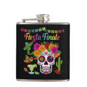 "Fiesta Finale" Farbenfrohe Zuckerhut Bachelorette Flachmann (Vorderseite)