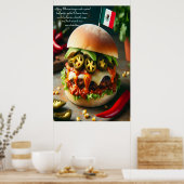Fiesta Firecracker Burger 24 x 36 Poster (Küche)