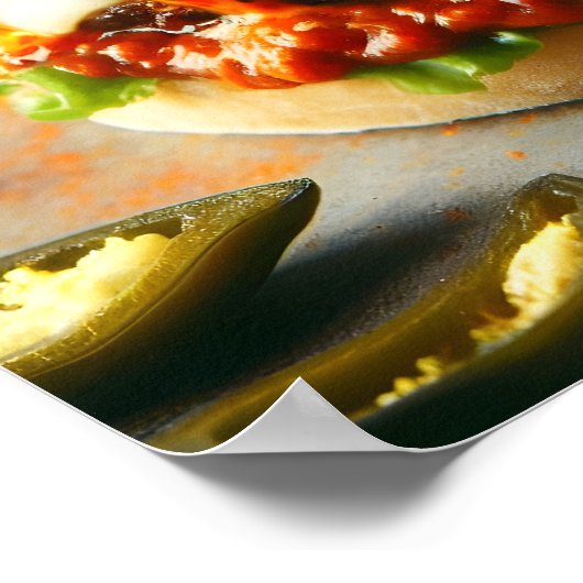 Fiesta Firecracker Burger Poster (Ecke)