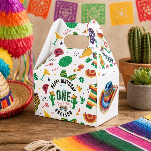 Fiesta First | 1. Geburtstag Party Geschenkschachtel