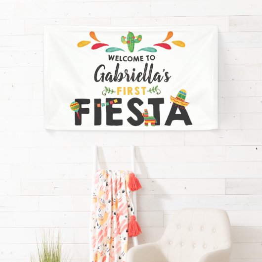Fiesta First Birthday Banner (Insitu)