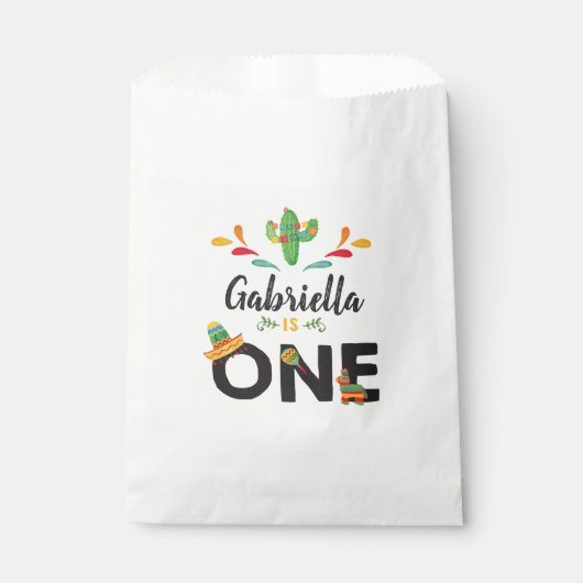 Fiesta First Birthday Favor Bag Geschenktütchen (Vorderseite)