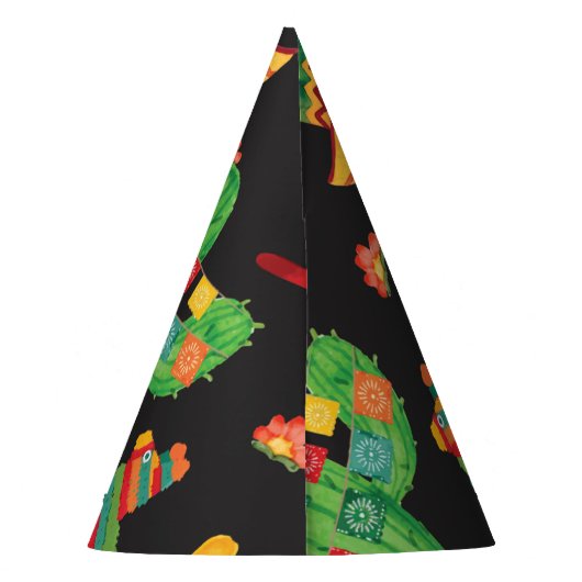 Fiesta First Birthday Party Hat Partyhütchen (Rückseite)