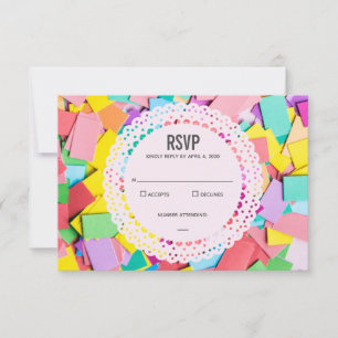 "Fiesta" - flache Confetti-Hochzeit UAWG Karte