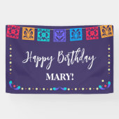 Fiesta Flags auf blau Banner (Horizontal)