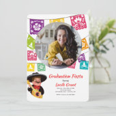 Fiesta Flags Foto Einladung (Stehend Vorderseite)